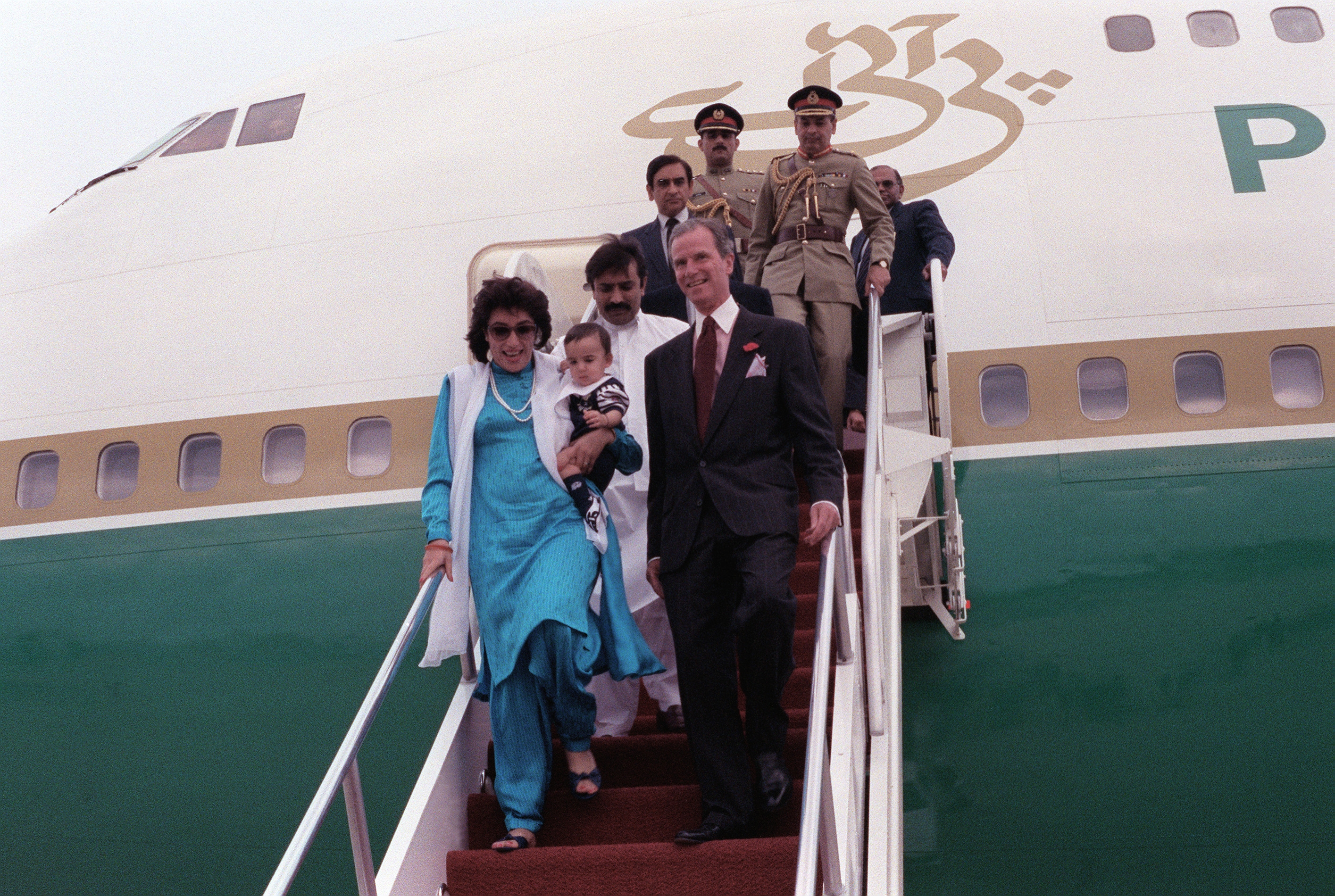 Benazir Bhutto during her 1989 US state visit as Prime Minister of Pakistan
